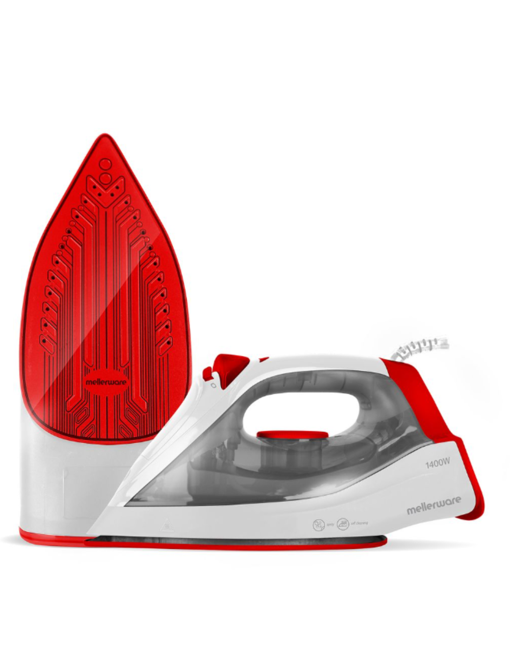 Mellerware Iron Steam / Dry / Spray Non-Stick White 250ml 1400W-23140A
