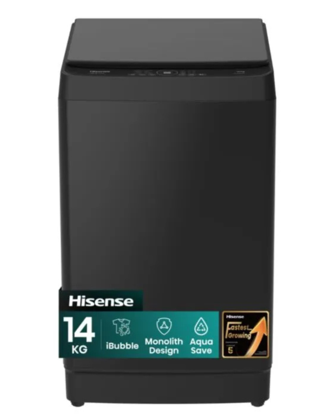 Hisense 14Kg Top Loader Washing Machine - Premium Black - WT3K1423UB