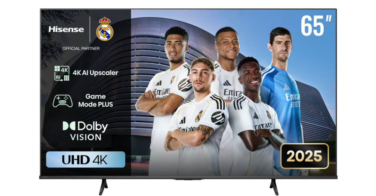 Hisense 65" 4K UHD Smart TV with AI Upscaler & Voice Control - 65A6Q