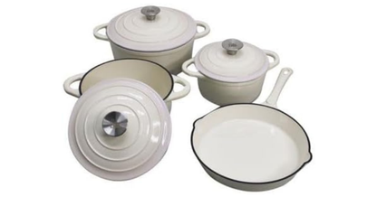 Condere 7-Piece Cast Iron Cookware Set – None Stick - Different Colors -CDH-2007