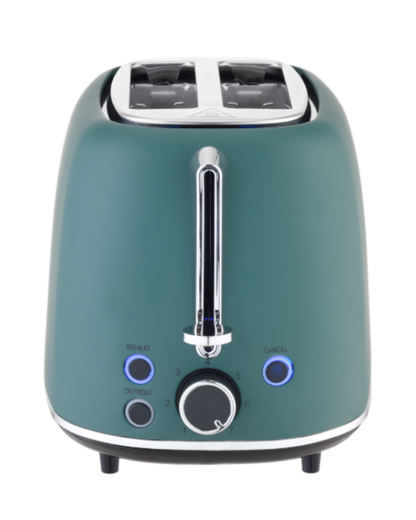 Boden Stark Dual Matte Stainless Steel Toaster Green- BS-MSST-GN