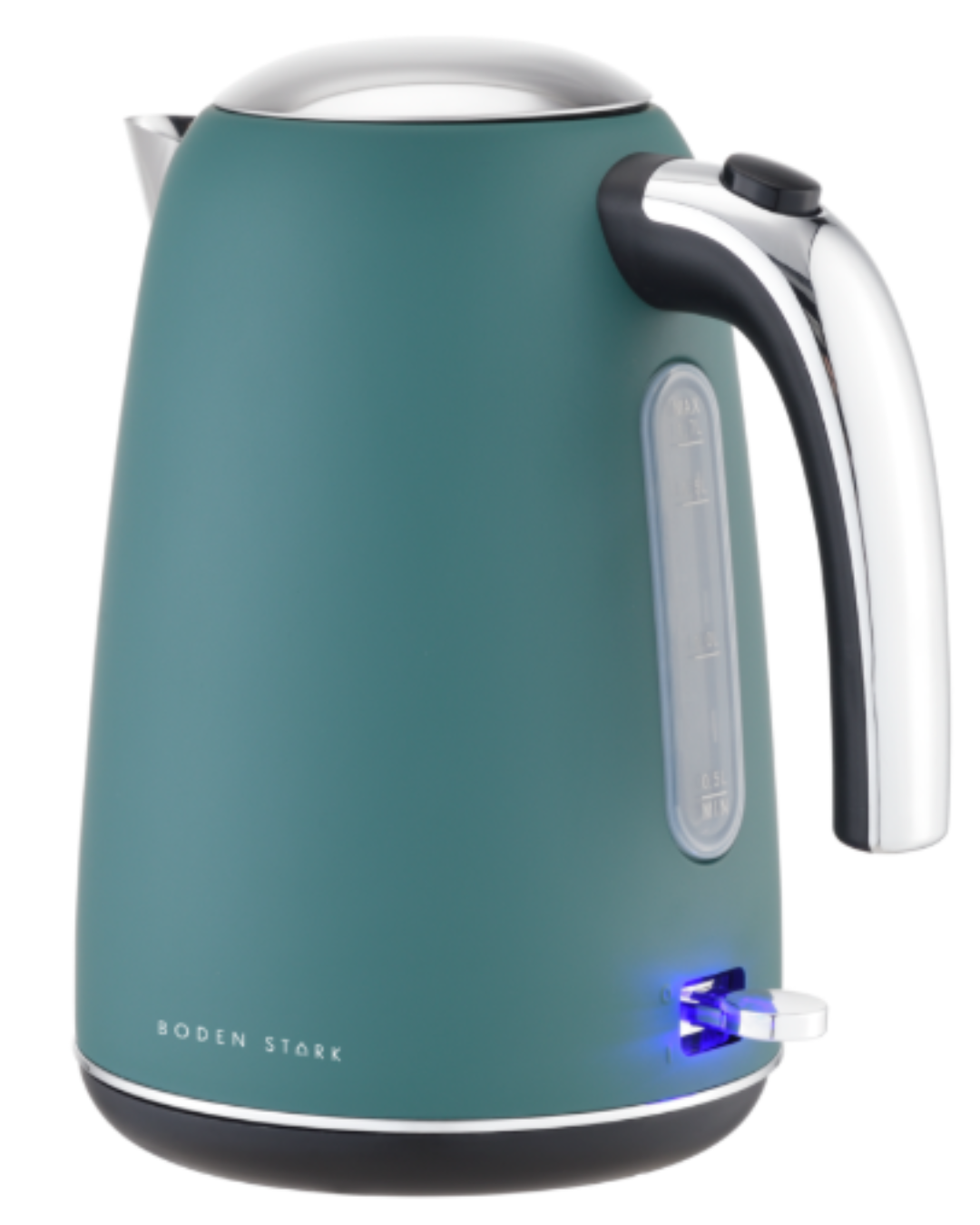 Boden Stark 1.7L Green Matte Stainless Steel Electric Kettle 2200W-BS-MSSK-GN